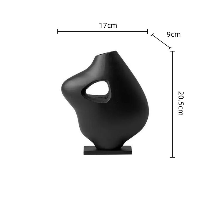 Irregular Abstract Vase Hollowed-out Stone Statue Ornaments Flower Vase Flower Arrangement Accessories Home Decoration