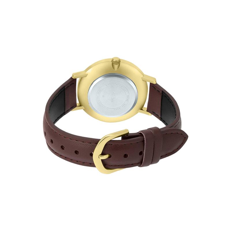 Casio STANDARD Series Fashionable Business Simple Casual Versatile Classic Pointer Roman Scale Golden Dial Quartz Movement Leather Strap LTP-VT01GL-9B