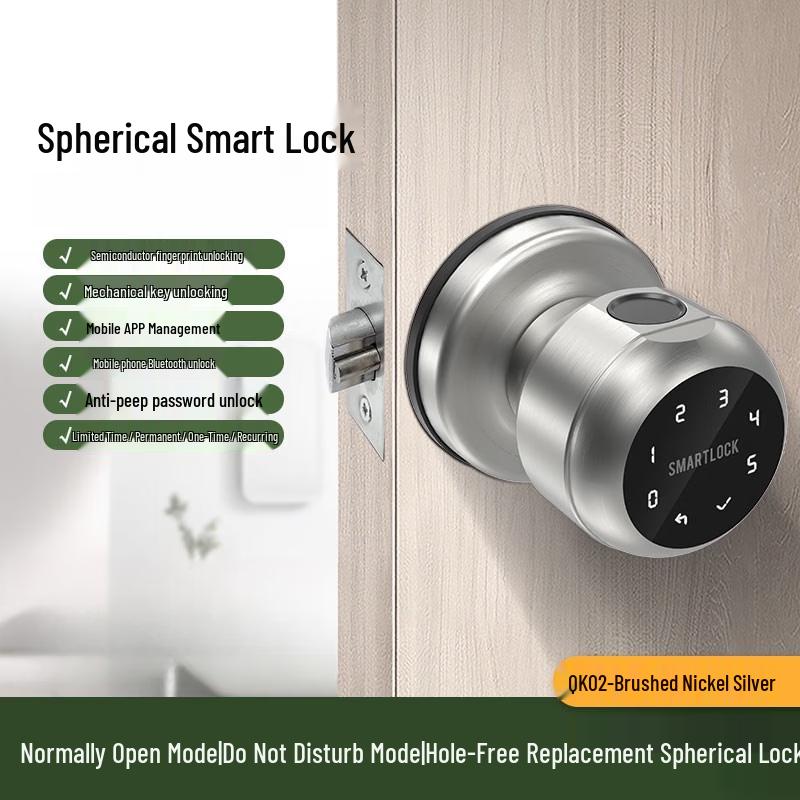 Aokewen Smart Spherical Fingerprint Door Lock