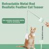 Cat Teaser Toys Laser Teaser Stick Feather Bell Pet Comb Cat Toys Retractable Teaser Stick Interactive Cat Toy