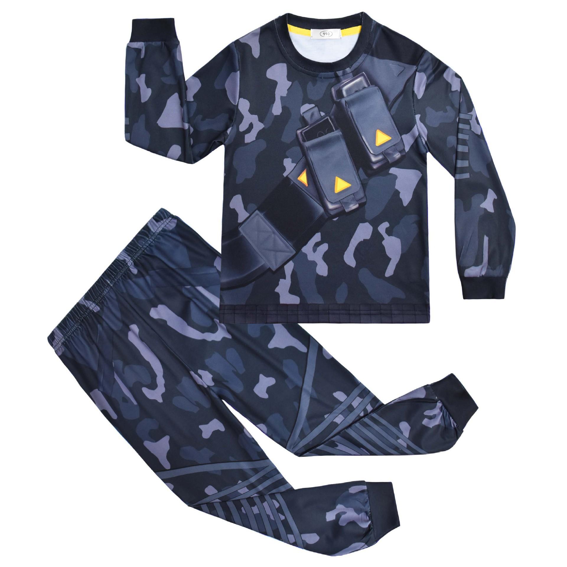 Cartoon Digital Printing Children S Long-Sleeved Loungewear Pajamas Set 81069 120