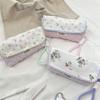 Korean Floral Pen Case With Polyester Material Large Capacity Student Stationery Organizer For Girls