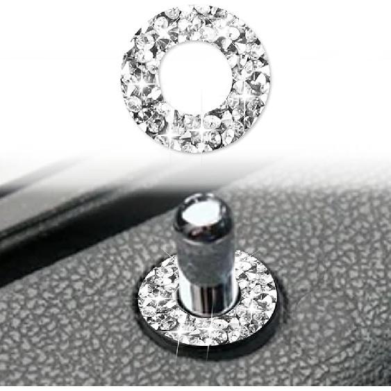Toworldit Interior Accessories Bling Crystal Rhinestone Steering Wheel Dashboard Decoration Cover Trim Sticker Compatible with Dodge Challenger 2015-