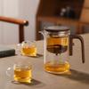 with Infuser Water Separation Glass Teapot Heat Resistant with Strainer Magnetic Glass Teapots Filter Brewing