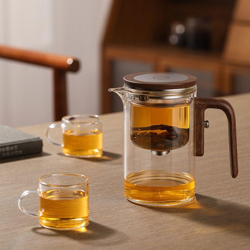 with Infuser Water Separation Glass Teapot Heat Resistant with Strainer Magnetic Glass Teapots Filter Brewing