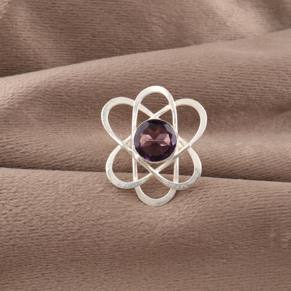 Amethyst Gemstone Ring, Handmade Gorgeous Jewelry, 925 Solid Sterling Silver Jewelry, Bohemian Ring For Wedding Gift