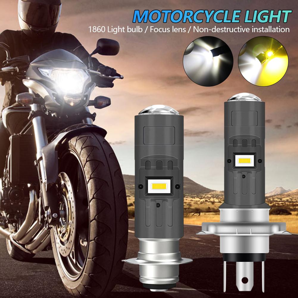 6000Lumen P15D H4 Motorcycle LED Spot Light Aluminum Alloy Lens Headlight Scooter Motorbike Bulb Dual Color DRL Hi/Lo Beam Light