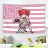 VIKAMA AnimeStyle Tapestry Unique Character American Flag Background Tapestry For Living Room Or Bedroom Decoration