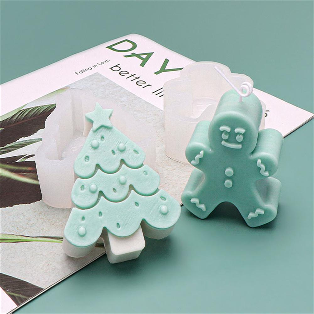 Snowman Mold Christmas Tree Gingerbread Man Mold Silicone Mold Silicone For Candle Making Projects Holiday Crafts Home