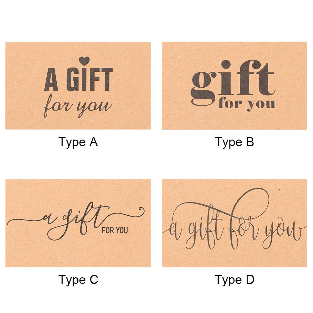 Online Retail Handmade Appreciation Labels "Gift For You" Cardstock Kraft Paper Greeting Cards