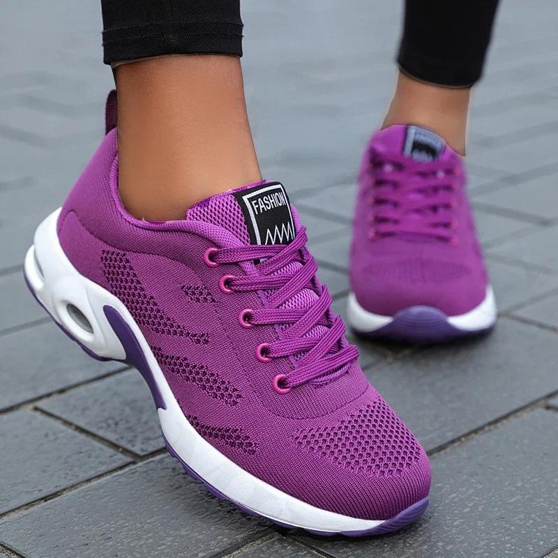 Fashion Women Platform Casual Sneakers Shoes Mesh Breathable Running Shoes Chunky Summer Sports Shoes 2025 Luxury Vulcanize Shoes