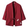 Men's Chinese Style Three-Quarter Sleeve Tang Suit Kimono Cardigan , Summer Loose Fit