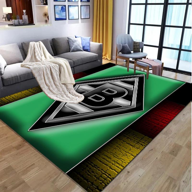 Borussia Monchengladbach Pattern Rug, Indoor/Outdoor Mat, for Picnic, Gameroom, Bedroom, Office, Living Room, Home Decor Carpet, Birthday Gift