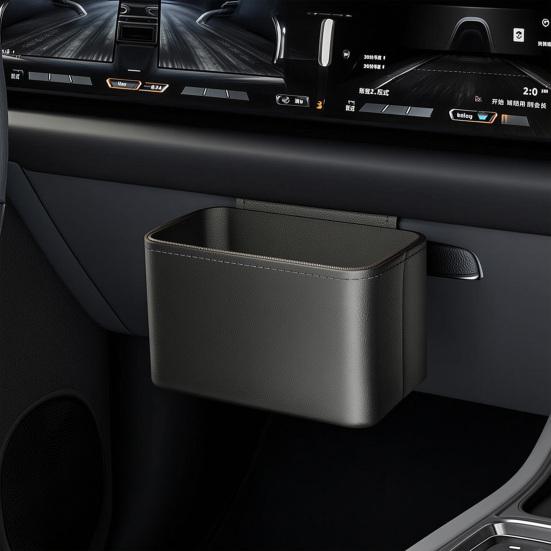 Auto-Mülleimer für Fahrzeuginnenraum Multifunktionale Organizer-Box für Beifahrersitz Aufbewahrungstasche für Auto-Taschentücher Müll
