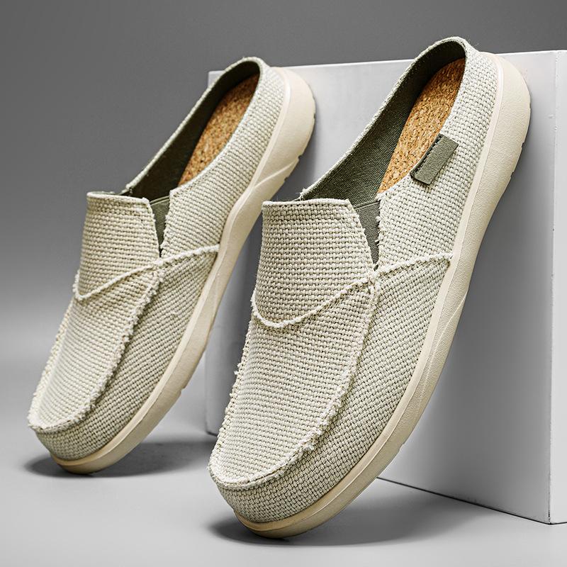 Popular large size 47dude loafers trendy high quality foreign trade foot loafers one foot half drag