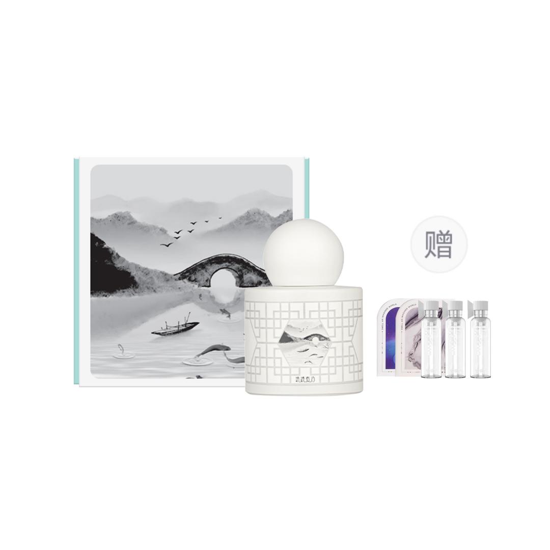 BARRIO Mountain Listening To Rain/Night Mooring At Maple Bridge/Misty Boat On The River Perfumes Woody Aquatic Accord Fengqiao Night Park - Wood tone|30ml