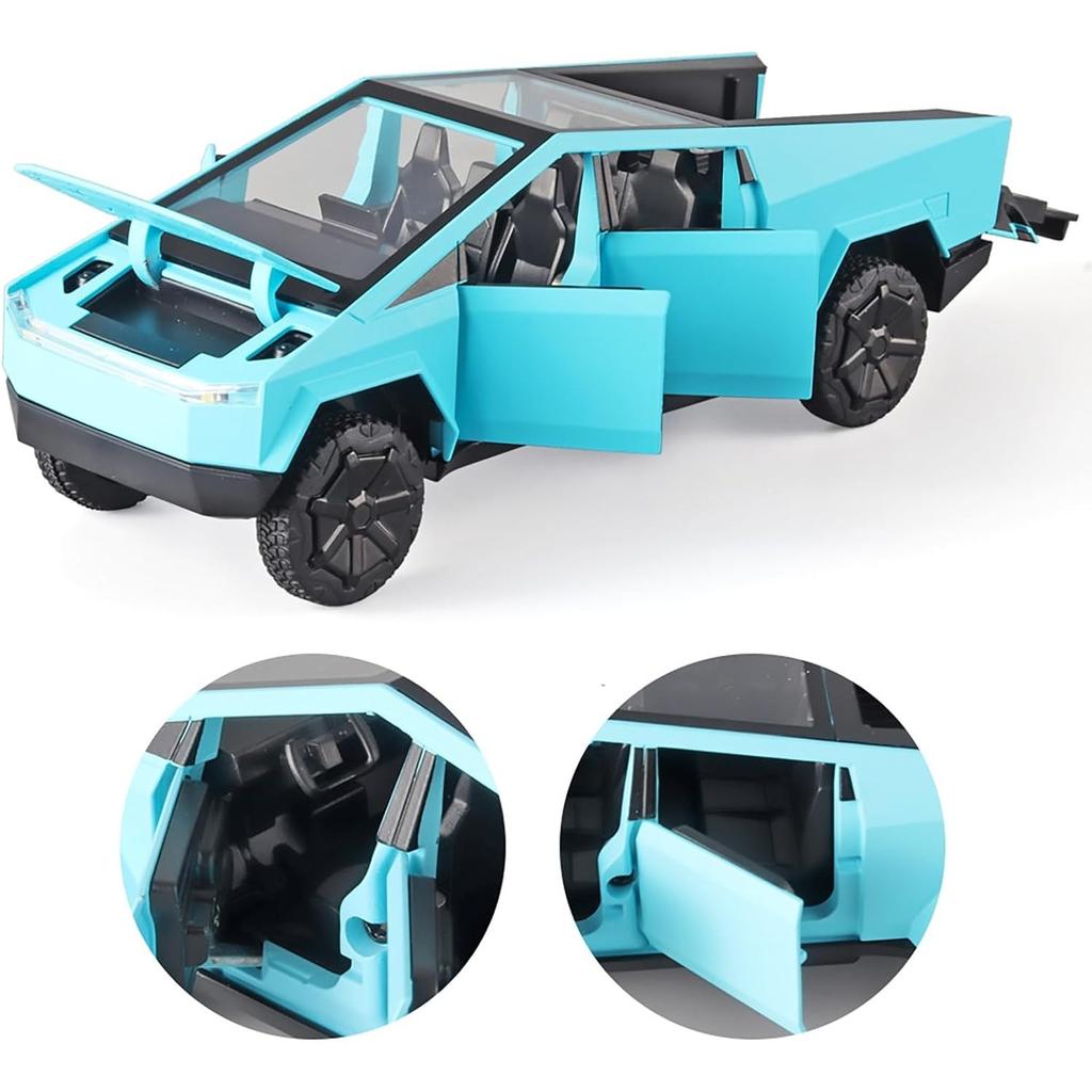 1/32 Tesla Diecast Mars Pickup-Automodell, Spielzeugauto aus Zinklegierung mit Ton und Licht, Spielzeugauto mit Rückziehfunktion für Kinder ab 3 Jahren
