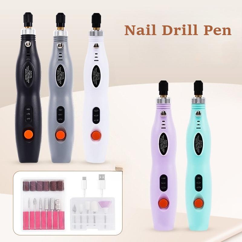 

Portable USB Charging Nail Drill – Electric Manicure Machine for Nail Removal, Polishing, and Filing, Manicure Tool сірий