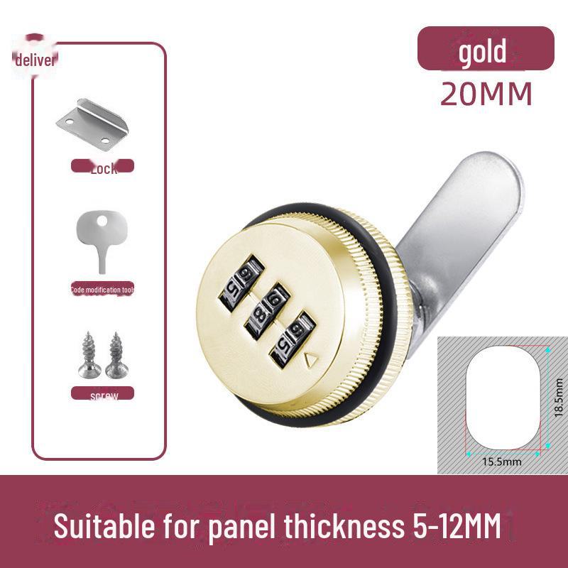 Zinc Alloy Mechanical Combination Cam Lock for File Cabinets, Electrical Boxes & Mailboxes
