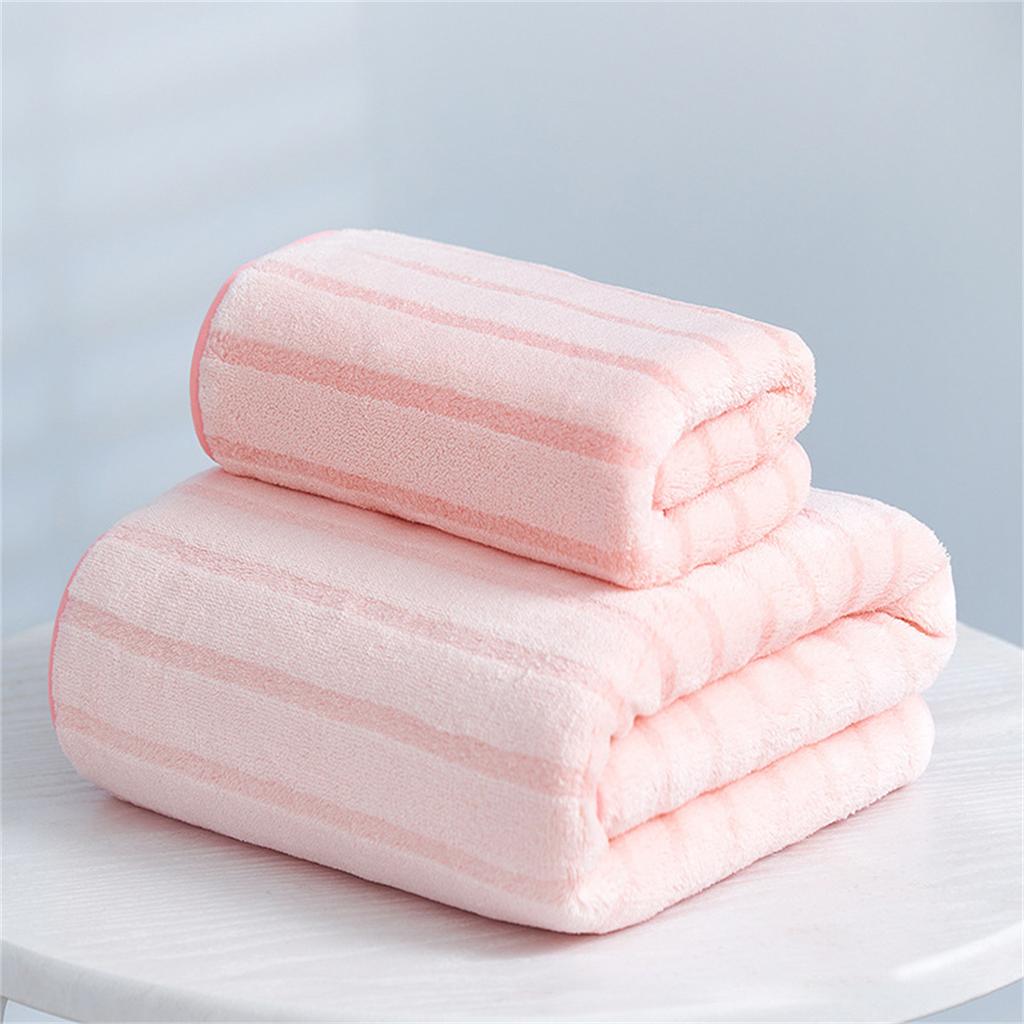 FASHION hibobi Coral Velvet Absorbent for Adults Face Towel Bath Set Soft Comfortable Bathroom,Water-absorbent and Not Easy to Shed