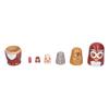 6Pcs Cartoon Russian Nesting Dolls HandMade Ornaments Kids Gifts Toys Home Furnishings
