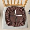 1/2/4/6pcs PU Waterproof Chair Seat Cover Kitchen Dining Room Chair Slipcover Elastic Stretch Chair Seat Cushion Cover for Hotel
