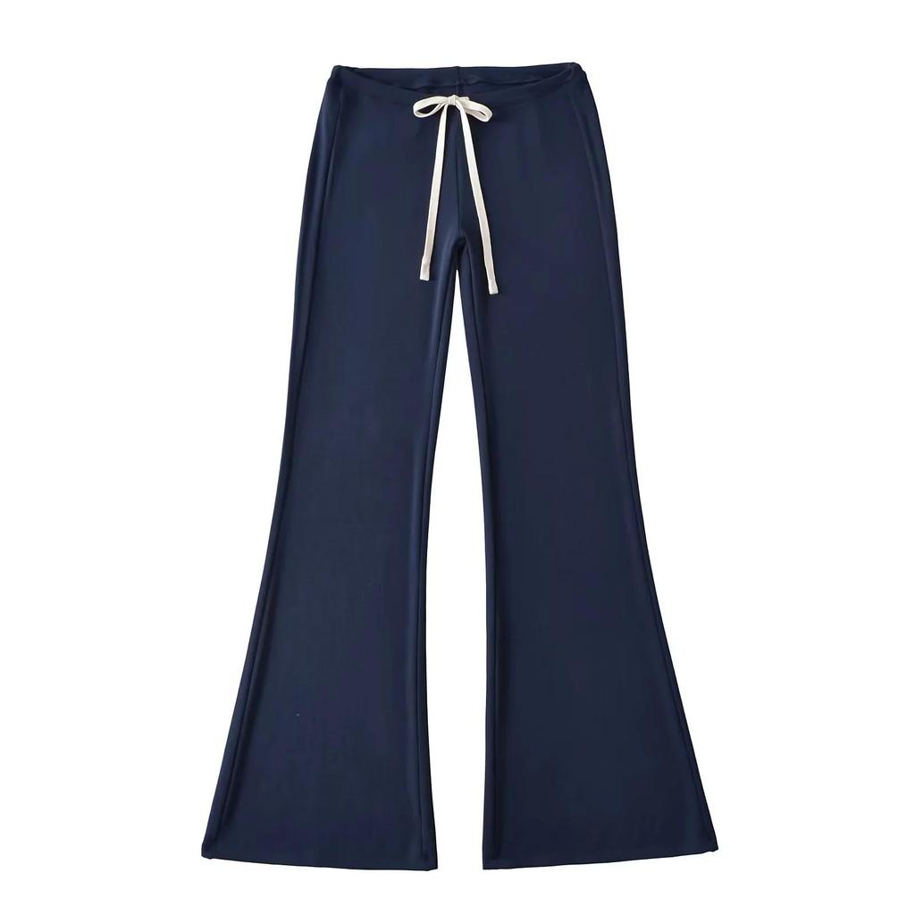 Women's Low Waist Flared Yoga Cashmere Sweatpants - Versatile, Drawstring, Casual Spring Style