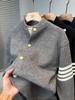 2025 Men's Autumn/Winter Korean Style Thick Baseball Collar Knit Cardigan Jacket