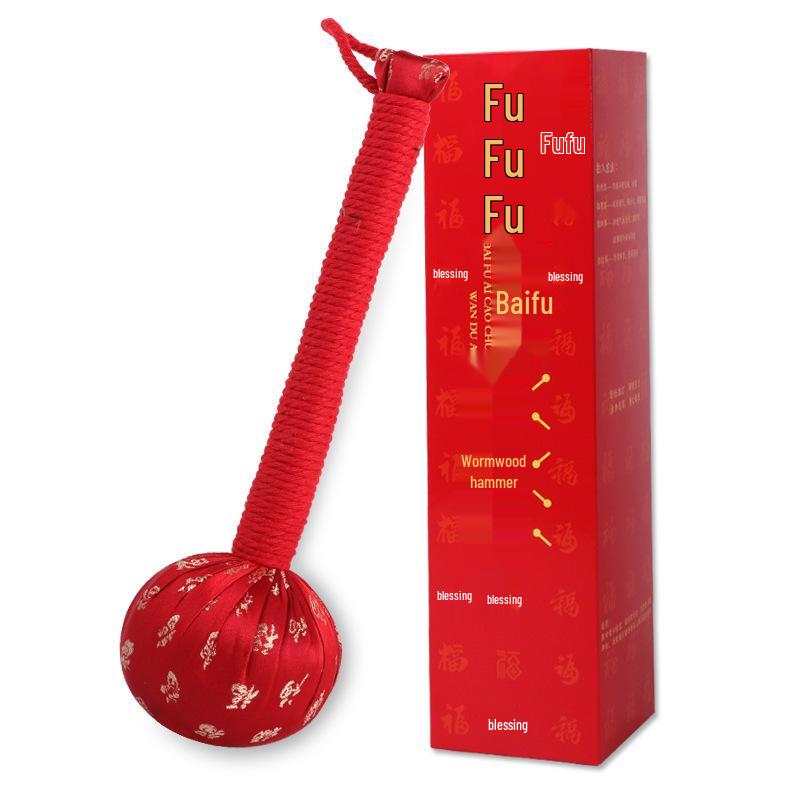 New Year Blessings Hammer: Mugwort Health Gift for Elders - Perfect for Chinese New Year and Spring Festival Souvenirs for Employees and Elderly.