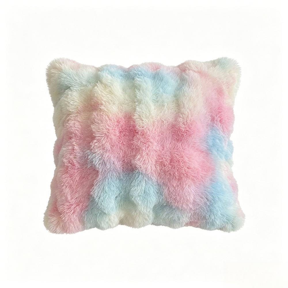 Federa Cuscino Peluche a Bolle in Finta Pelliccia di Coniglio Morbida Soffice Delicata sulla Pelle Quadrata Rettangolare per Divano Letto Arredamento Casa