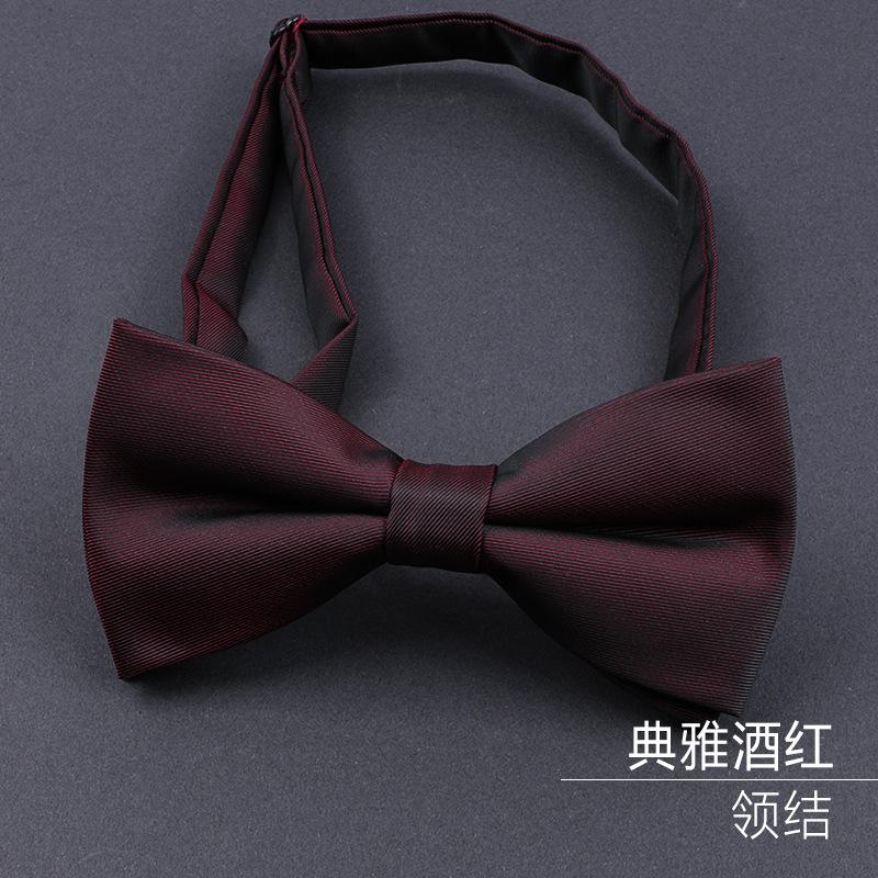 Burgundy Groom Wedding Burgundy Best Man Dress Business Zip Knot Free Men'S Tie Wedding