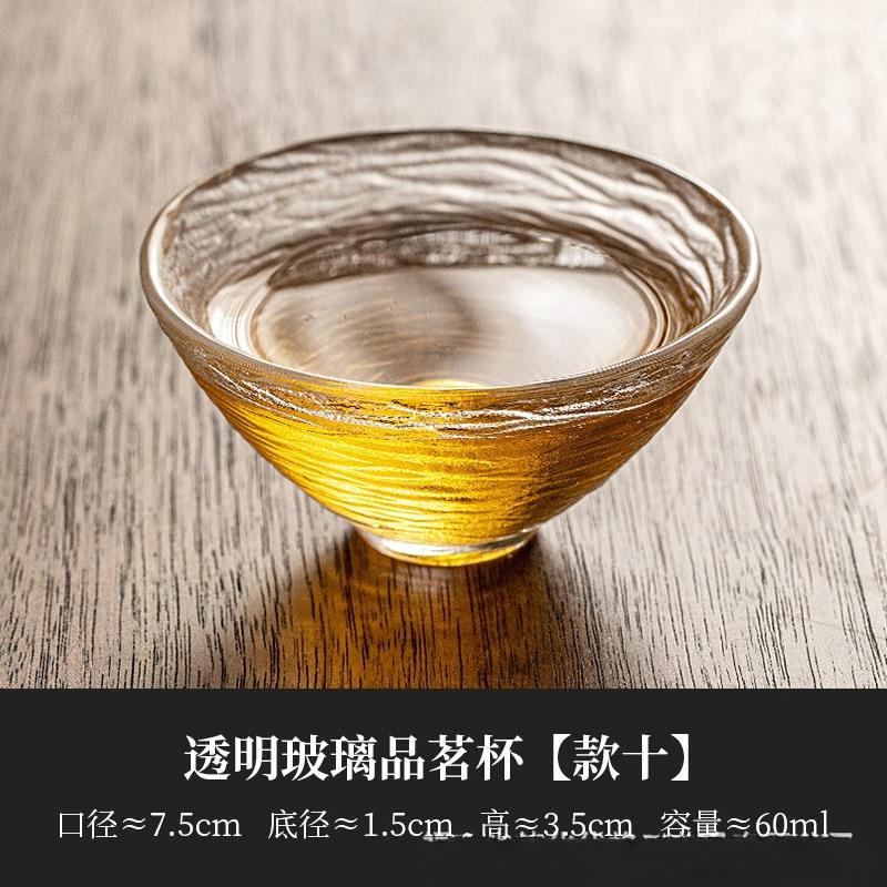 Japanese Style Glass Small Master Tea Cup Mini Heat Resistant Kung Fu Teacup Set Wine Glasses Supplies Teaware Accessories New