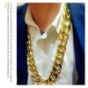 Plastic Big Chunky Chain Necklace 90s Hip Hop Gold Costume Necklace Photography Props Rapper Hip Hop Accessory Jewelry