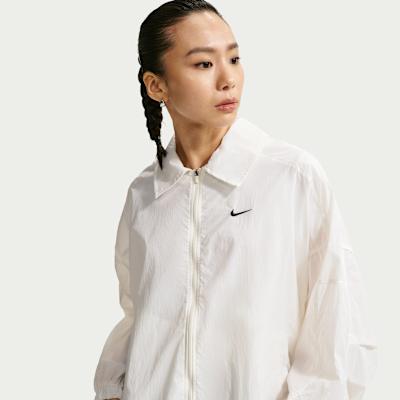 Nike Jackets Women s Sail White/Black Lapel Moderate Other S