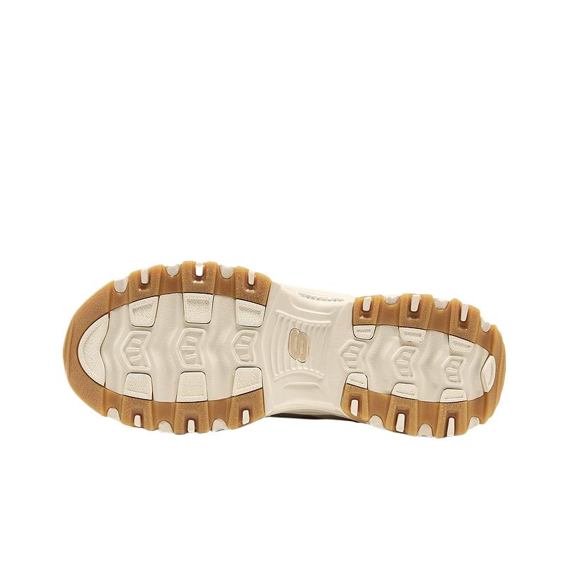 Skechers D'Lites Women Leather Colorblock Casual Dad Shoes 150558-NTBR