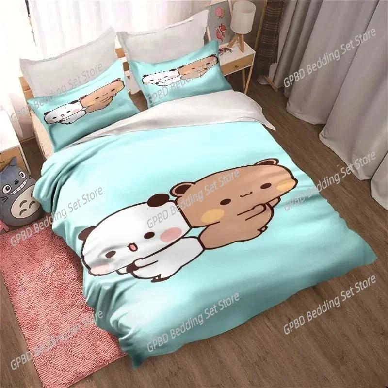 Bubu Dudu Carton Adorable Lovely Bear Kawai Beding Set 3D Printed Suitable for Bedrom Soft Duvet Cover Set With Pilowcases Home Textile
