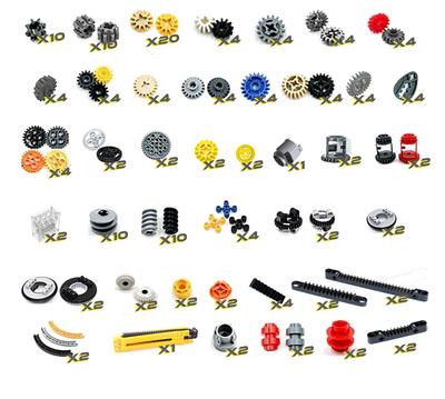 Technic Parts Compatible with Lego - Gears, Cams, Wheels, Car Building Blocks MOC Set 162PCS