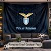 Lazio FC Personalized Tapestry Support Custom Name, Wall Art Home Decoration