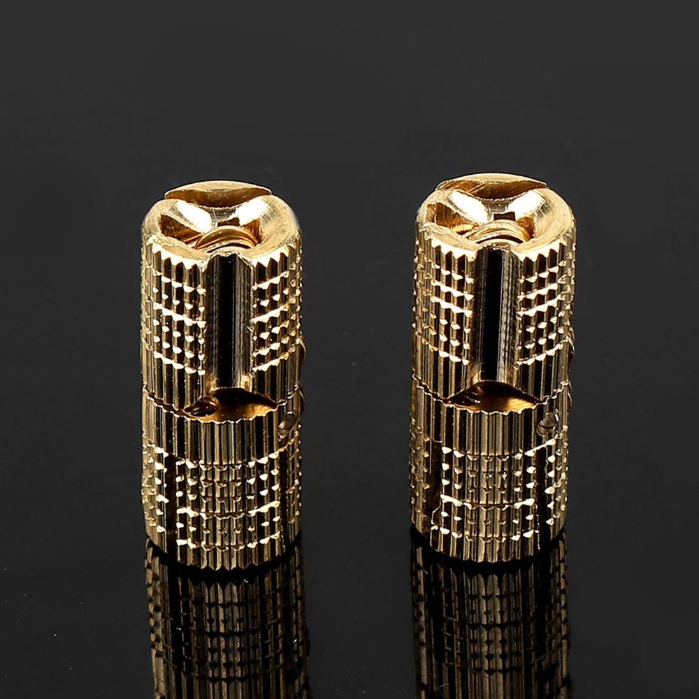 8PCS 8mm Cabinet Hinge Brass With Screws Barrel Hinge 180 Degree Opening Angle Invisible Furniture Hinge Hand Craft