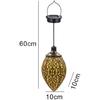 2 Pcs Hanging Solar Lights Solar-Powered Lantern LED Garden Lights Metal Lamp Waterproof for Outdoor Hanging Decor
