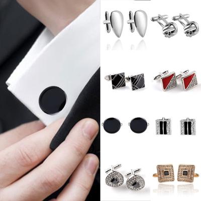 1 Pair Jewelry Party Decor Alloy Wedding Cuff Button Men's Fashion Shirt Cufflinks Business