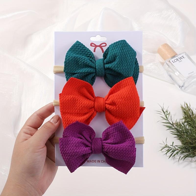 3 Stück Baby Mädchen Schleifen Stirnband Neugeborenes Baumwolle Haarband Accessoire Kinder Haarband Outdoor Kleinkind Kinder Kopfwickel Haarschmuck
