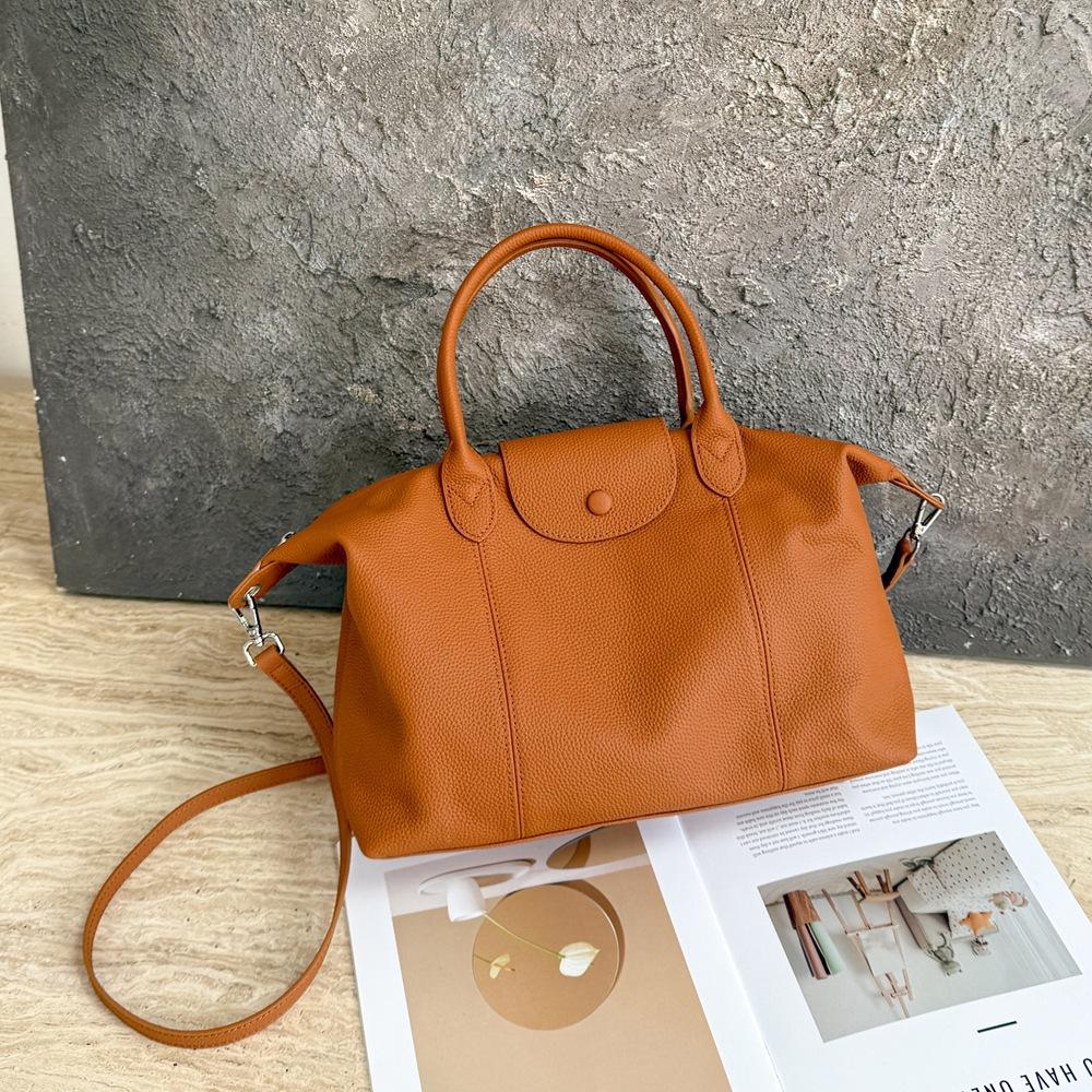 Modische Knödeltasche für Damen Handtasche mit großem Fassungsvermögen und Umhängetasche aus echtem Leder