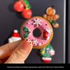Magneti per Frigorifero di Natale Carini in Resina 3D: Pupazzo di Neve, Albero, Omino di Pan di Zenzero - Adesivi Magnetici Festivi per Decorazione.