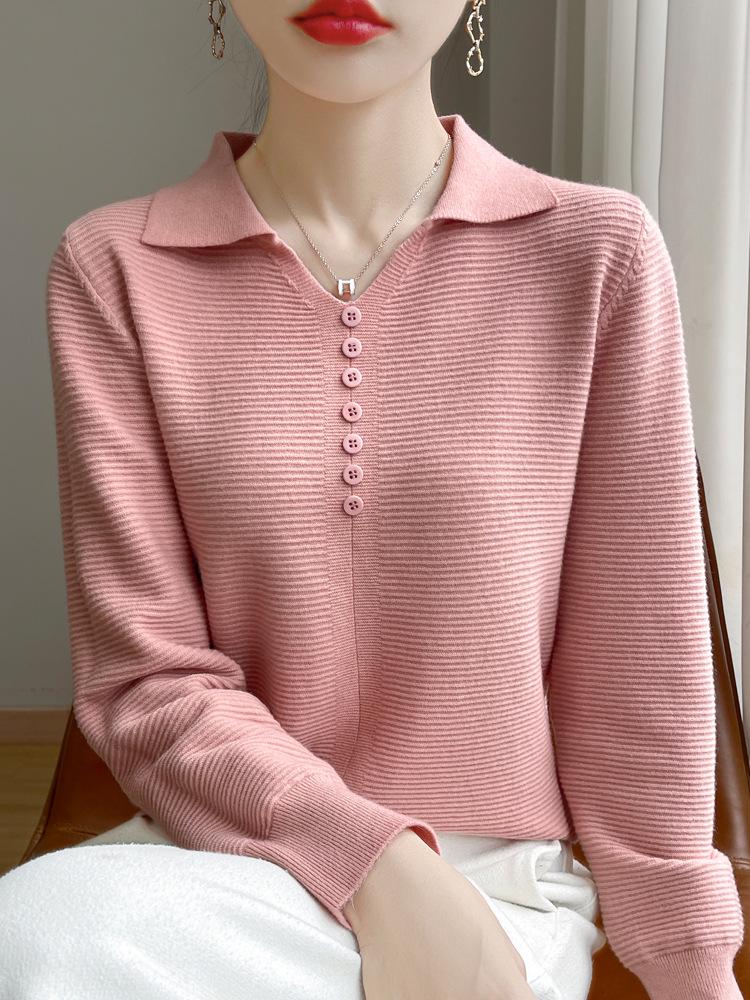 Women's British Style Buttoned Lapel Knit Cardigan - Autumn/Winter Retro Cable Knit Sweater