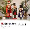 Christmas Nutcracker Decoration Puppet Solider Cloak King Wooden Doll Walnut Handcraft Figurine Home Office Decor Merry Christma