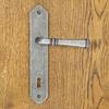 HAMILTON door handle with key plate 72mm ANTIQUE NICKEL