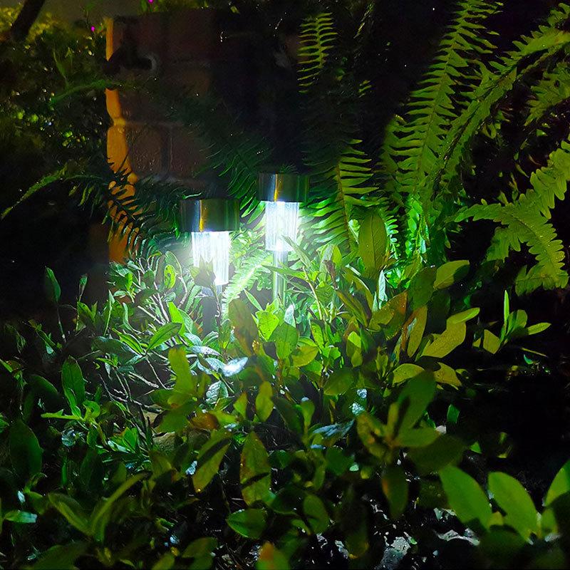 2/8/15PCS Stainless Steel Solar Garden Light Outdoor Solar Powered Lamp Lanter Waterproof Landscape Lighting Yard Lawn Decoration
