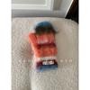 Jintai rainbow color matching stripes~ atmosphere plush mittens women's autumn and winter warm and cold moisture