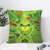 Federa Decorativa Natalizia - 45×45cm, Abbinamento Colori Rosso-Verde, Regalo di Capodanno, Copricuscino da Divano per Decorazione Ufficio e Casa